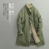 Män s jackor män japansk koreansk stil trenchrockar mode långa kvinnor lösa varma parkor vinter vintage 4xl 231124