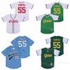 Moive Baseball 55 Kenny Powers Jerseys Film Bostbound and Down Chawas Hiphop All Base Cooperstown Vintage College for Sport Retro Team Team Pullover