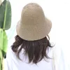 Широкие шляпы моды с твердым цветом вязаная солнце