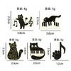 Söt svart kattmusik emaljstift djurmusikinstrument anteckningar piano brosch badge vänner gåva ryggsäck tillbehör
