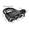 Car Cigarette Lighter 12V-24V Socket Splitter Plug Led Usb Charger Adapter Port 3 Way For Mobile Phone Dvr Accessories Drop Delivery A Otldw