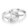 Anel solitário 925 prata esterlina anéis zircon noivado festa de casamento aniversário fino jewery anel para mulheres presentes masculinos atacado 230424