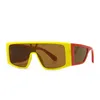 Occhiali da sole 86533 nuovi occhiali da sole moderni quadrati con parte superiore piatta in occhiali da sole da strada del vento