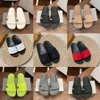 Damer Herr Designer Tofflor Äkta Läder Dam 2023 Sommar Strand Grön Tofflor Causal Flip Flops Flat Slides Sandaler 35-46