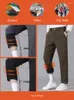 Pantaloni da uomo 2023 Inverno Casual Outdoor Spessore Caldo Foderato In Pile Antivento Impermeabile Pantaloni Da Golf Dritto Più Il Formato 8XL