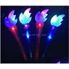 Party Decoration LED Glowing Torch Flash Fire Shape Wands Halloween Cosplay Medieval Luau tema Sporttävlingar Atmosphere Prop DH3PS