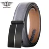 Belts Fashion Mens Genuine Leather High Quality Alloy Buckle Automatic Trouser Straps 35mm Width Ratchet Gray Waist Belt G412