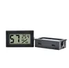 Mini thermomètre LCD numérique intégré noir/blanc mis à jour, hygromètre, testeur de température et d'humidité, moniteur de compteur de réfrigérateur et de congélateur