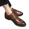 Neue Herren Hochzeitskleid Patent Spitz Patchwork Lederschuhe Herren Braun Oxfords Prom Homecoming Party Oxfords Schuhe Zapatos