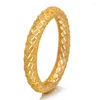 Bangle Wando Bangles 1pcs/mycket guldfärg för kvinnor Mellanöstern smycken Arab/Dubai -armband gåva