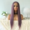 Lace Long Hair Natural Straight Mix Purple Glueless Synthetic for Fashion Women