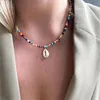 Anhänger Halsketten Y2K Stil Blume Perlenkette Für Frauen Böhmische Bunte Kurze Perle Choker Weiblichen Schmuck