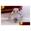 Trouwringen 1Ct Classic Solid 925 Sterling Sier Huwelijksverjaardag Liefhebbers Sona Diamanten Ring Verlovingsfeest Band Fijne Sieraden Mannen Dhabi