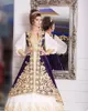 전통적인 코소보 알바니아 로브 보라색 재킷 레이스 아플리케 구슬 댄스 파티 드레스 vesido de fiesta de boda와 함께 이브닝 드레스