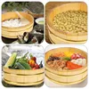 Ensembles de vaisselle Seau à sushi Pratique Conteneur de mélange de riz Plateau de service Stockage pour la maison Bois rond en bois Style japonais coréen