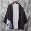 Heren casual shirts Zomer zevenpunts mouw Kleding China Qi Hanfu-kostuums Zonnebrandcrème Jas Tide