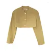 Women's Suits 2023 High-End Small Suit Jacket Spring Winter Early Autumn Short Section Coffee Color Outer Top Clothing