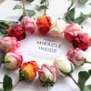 Dekorativa blommor som säljer 1 st/58 cm Rose Pink Silk Bouquet Peony Artificial Flower 1Big Head Wedding Home Decoration Artifi Decor