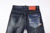 DSQ Slim Blue Men's Jeans Cool Guy Jeans Classic Hip Hop Rock Moto Casual Design scheurde noodlijdende denim Biker DSQ2 Jeans 417