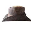 Bérets vintage brun western cowboy chapeau classique bijou en relief extérieur sunhat écologique matériaux matériaux boutique