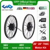 Kit de Conversion de vélo électrique 26 28 "700C Kit de Conversion eBike 36V 350W 500W 48V 1000W 1500W roue de moteur de moyeu de vélo avant arrière