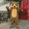 Leopard Mascot Costume Plush Leopard Suit Halloween Carnival Cheetah Performance Props for Unisex Adult Cartoon Outfit