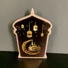 Andra evenemangsfestleveranser Ramadan Festival LED TRÄ PRÄNNA LAMP EID MUBARAK OLJE POT LANTERN Crafts Islam Muslim Party Decor Happy Eid Al-Adha Gifts 230425