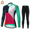 Fietsshirt Set Winter Thermische Fleece Kleding Pak Met Lange Mouwen Triatlon Outdoor Rijden Fiets MTB 231124