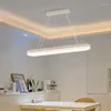 Люстры белые 800/1000/1200 мм современная светодиодная люстра для кухонной столовой скандинавский деформируемый шнур подвесные светильники