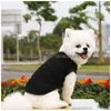 Vêtements pour chiens Sublimation Blank DIY Vêtements pour chiens Vêtements en coton Gilet blanc Blanks Chemises pour animaux de compagnie T-shirt de couleur unie pour petits chiens Chat Rouge B Dhtiw