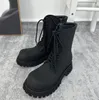 Botas martin pretas de alta qualidade, novos homens e mulheres, estilo britânico, cabeça grande, botas curtas, sola grossa, 2023