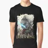 T-shirts pour hommes Elden Ring Knight Shield Chemise rétro Cool Dark Souls Game Print Tops Femmes Hommes O-cou Loose Streetwear Roupas Masculinas