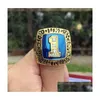 Con piedras laterales Duke Blue 1992 Devils Campeonato Nacional Anillo Hombres Fan Recuerdo Regalo Venta al por mayor Gota Entrega Joyería Anillo Dhn6T