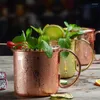 Mugs 300ml Double-Layer Water Cup Home Dining Drinkware Beer Gold Sliver Coffee With Handle Pure Copper Mug