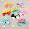 Accessori per capelli Misti fatti a mano Nastro di pizzo colorato Fiocco in gros-grain Fiori con clip per bambini Abbigliamento per ragazze Gioielli per animali domestici