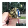 Con piedras laterales Duke Blue 1992 Devils Campeonato Nacional Anillo Hombres Fan Recuerdo Regalo Venta al por mayor Gota Entrega Joyería Anillo Dhn6T