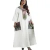 Lässige Kleider KE LA Bead Sequin Embroidered Robe Ramadan Muslim Women's Clothing Maxi Dress