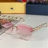 óculos de sol olho de gato JÓIA quente Z1626U designer de marca de luxo sem aro lente gradiente templo de corrente de metal com logotipo clássico personalidade feminina todos os óculos Z1628U