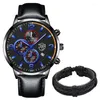 Orologi da polso Orologi da polso casual da uomo per uomo Orologio da polso al quarzo in pelle da lavoro Calendario Orologio da uomo sportivo di moda di lusso Orologio luminoso