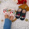 Slippers Women's Slippers Home Plush Christmas Cartoon Designer Shoes Girls 2023 Winter Fluffy Slippers Couple Warm Cute Casual Slides T231125