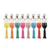 Keychains 2023 Tassel Macrame for Women Böhmen Gradient Handgjorda väv Keyring Holder Charm Bag bil hängande smycken present Miri22