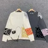 Color mujeres sueltas nuevas prendas de punto 2023 Jacquard inferior suéter de lana moda pulóver E contraste diseñador para