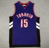 Zszyty Vince Carter retro koszulki do koszykówki Tracy 1 McGrady 1998-99 Raptorses Mesh Hardwoods T-Mac Classics Men Młodzież Dzieci Purple Vintage Jersey Doross Dzieci