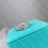 Bagues en diamant 2 CT pour femmes, bagues de fiançailles de haute qualité, bagues de luxe pour femmes, bijoux cadeau avec boîte