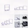Scatole di immagazzinaggio Contenitori Pe Film Spilla Monete Gemme Gioielli con scatola di base Antipolvere Decorazione espositiva Orecchini ad anello galleggianti sospesi Dhkmq