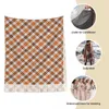 Scarves Vintage Beige Plaid Tartan Desig Scarf For Women Fall Winter Cashmere Shawl Wrap Sassenach Pattern Large Daily Wear