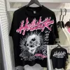 2023 Hellstar T-shirt Mens e Womens Designer Manga Curta Marca de Moda Tee High Street Carta Impressão Hip Hop Camisetas