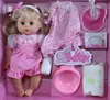 Dockor 32 cm blinkande matning Dricksvatten kissa och S Girl Doll Talking Born Model Soft Reborn Baby Gift 231124