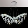 Modern LED Crystal Butterfly ljuskronor sovrum hängslampor foajé levande matsal barn rum taklampor belysning ho293b