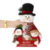 Chapeaux de fête Poupées de Noël Décoration Courte Peluche Printe Père Noël Bonhomme de neige Poupée Arbre Ornements Figurin Chambre Accessoires décoratifs 231124